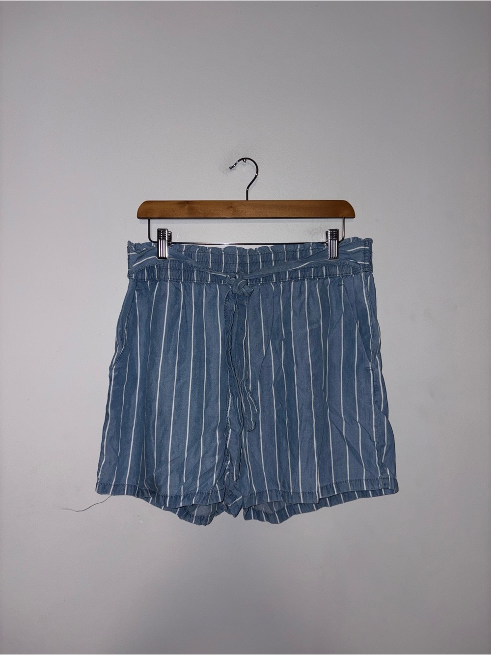 Dynamite • Blue Belted Pinstripe Shorts